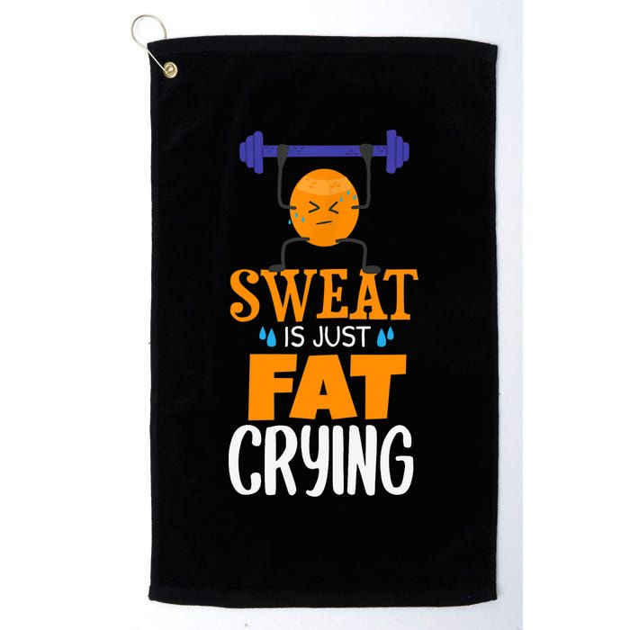 Sweat Is Just Fat Crying! Funny gym workout Golf Towel