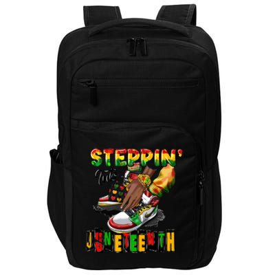 Stepping Into Juneteenth African American Black Shoes Cool Gift Impact Tech Backpack