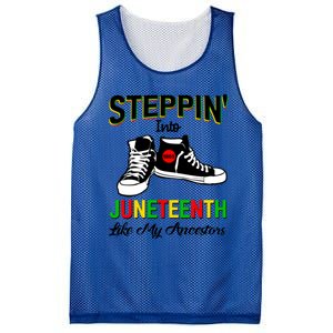 Stepping Into Juneteenth Like My Ancestors Happy Juneteenth Funny Gift Mesh Reversible Basketball Jersey Tank