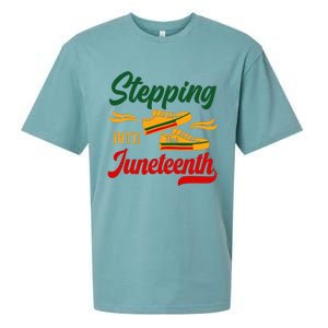 Stepping Into Juneteenth 1865 Black History Month Black Proud Africa Sueded Cloud Jersey T-Shirt