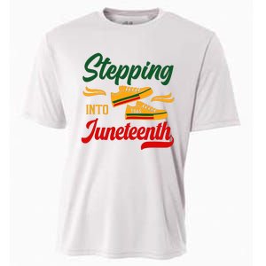 Stepping Into Juneteenth 1865 Black History Month Black Proud Africa Cooling Performance Crew T-Shirt