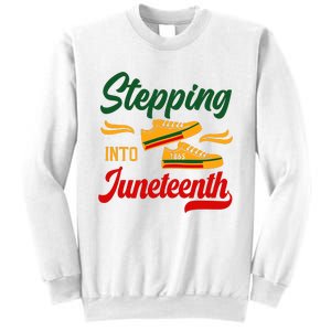 Stepping Into Juneteenth 1865 Black History Month Black Proud Africa Sweatshirt