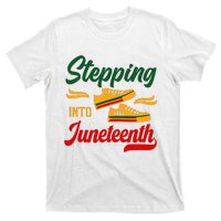 Stepping Into Juneteenth 1865 Black History Month Black Proud Africa T-Shirt