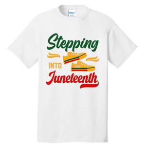 Stepping Into Juneteenth 1865 Black History Month Black Proud Africa Tall T-Shirt