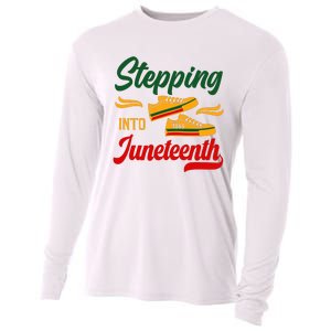 Stepping Into Juneteenth 1865 Black History Month Black Proud Africa Cooling Performance Long Sleeve Crew