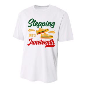 Stepping Into Juneteenth 1865 Black History Month Black Proud Africa Performance Sprint T-Shirt