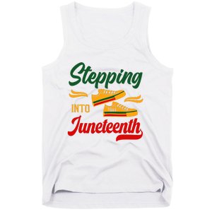 Stepping Into Juneteenth 1865 Black History Month Black Proud Africa Tank Top