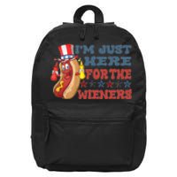 Sausage Im Just Here For The Wiener 16 in Basic Backpack