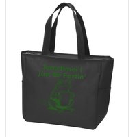 Sometimes I Just Be Fartin Funny Frog Zip Tote Bag