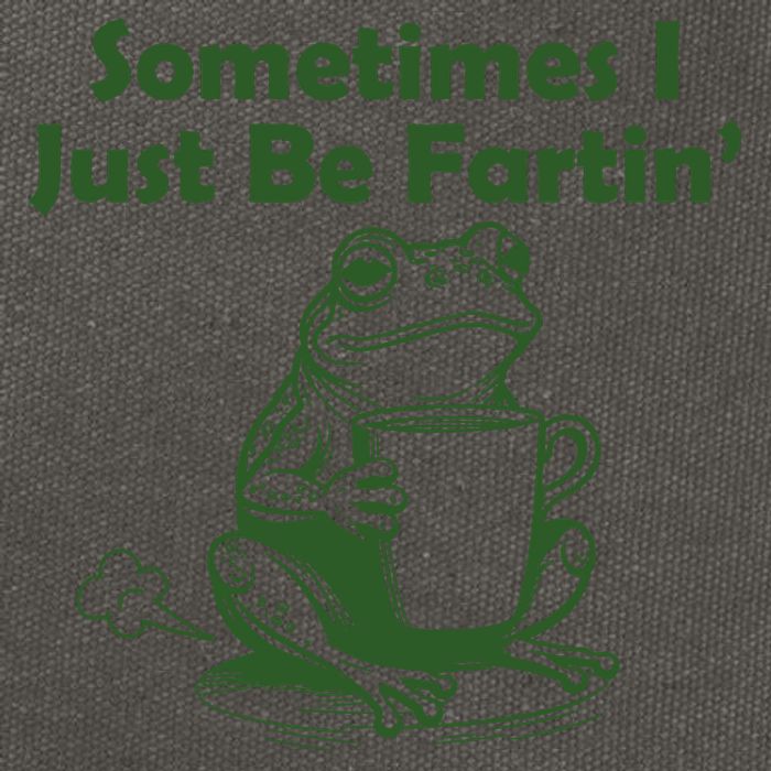 Sometimes I Just Be Fartin Funny Frog Cotton Canvas Backpack