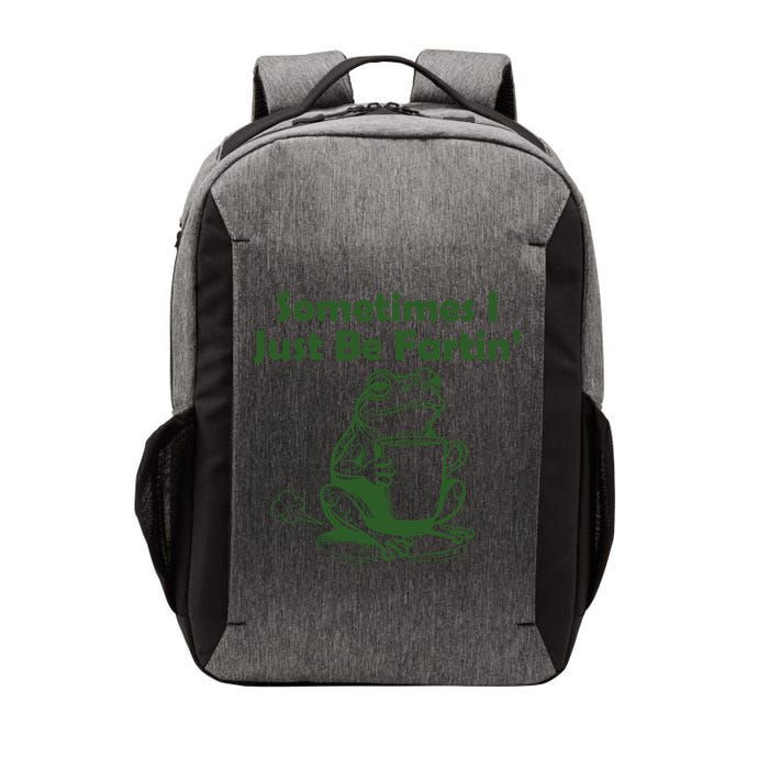 Sometimes I Just Be Fartin Funny Frog Vector Backpack