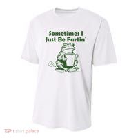 Sometimes I Just Be Fartin Funny Frog Youth Performance Sprint T-Shirt