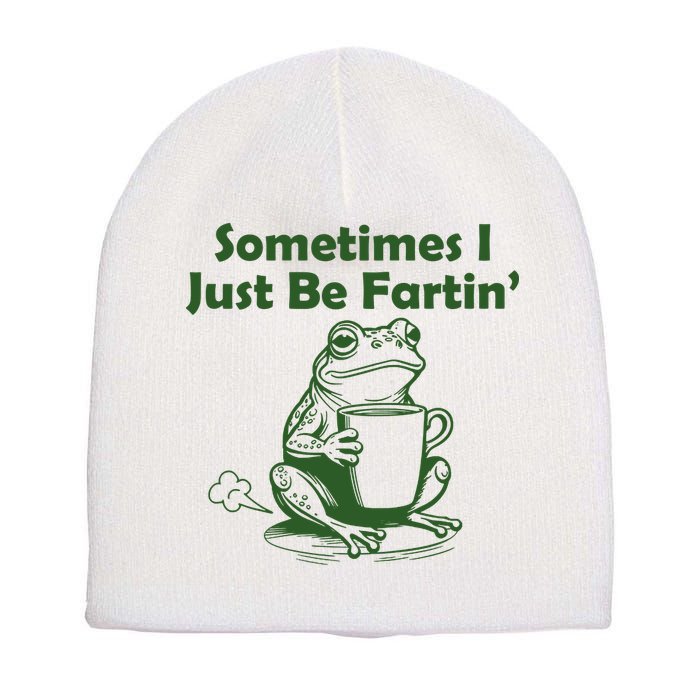 Sometimes I Just Be Fartin Funny Frog Short Acrylic Beanie