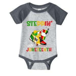 Stepping Into Juneteenth 1865 pride black African American Infant Baby Jersey Bodysuit