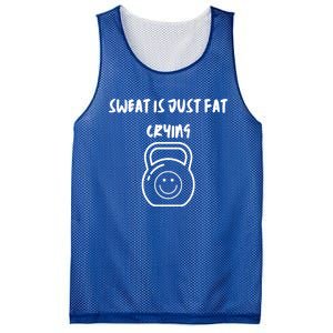 Sweat Is Just Fat Crying Gift Mesh Reversible Basketball Jersey Tank