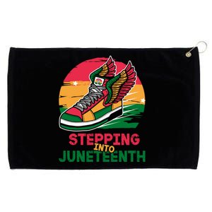 Stepping Into Junenth Like My Ancestors Shoes Black Great Gift Grommeted Golf Towel