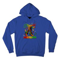 Stepping Into Junenth Like My Ancestors Shoes Black Cool Gift Hoodie