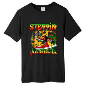 Stepping Into Junenth Like My Ancestors Shoes Black Gift Tall Fusion ChromaSoft Performance T-Shirt