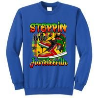 Stepping Into Junenth Like My Ancestors Shoes Black Gift Sweatshirt