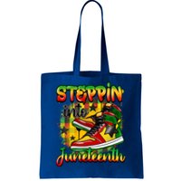 Stepping Into Junenth Like My Ancestors Shoes Black Gift Tote Bag