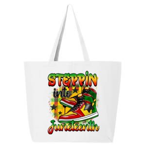 Stepping Into Junenth Like My Ancestors Shoes Black Gift 25L Jumbo Tote