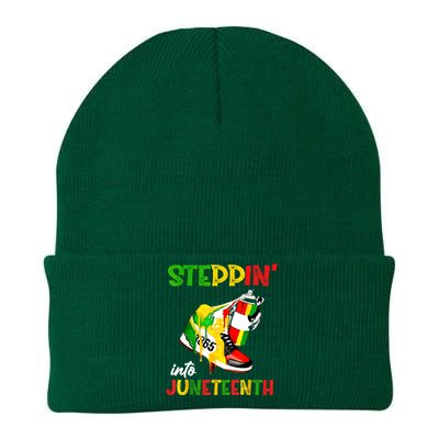 Stepping Into Juneteenth 1865 Pride Black African American Knit Cap Winter Beanie