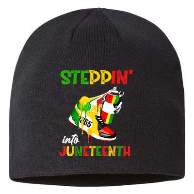 Stepping Into Juneteenth 1865 Pride Black African American Sustainable Beanie