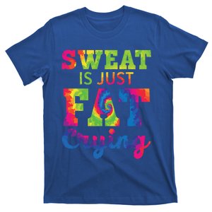 Sweat Is Just Fat Crying Trainer Weightlifting Gym Fitness Gift T-Shirt