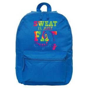 Sweat Is Just Fat Crying Trainer Weightlifting Gym Fitness Gift 16 in Basic Backpack