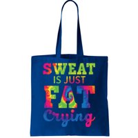 Sweat Is Just Fat Crying Trainer Weightlifting Gym Fitness Gift Tote Bag