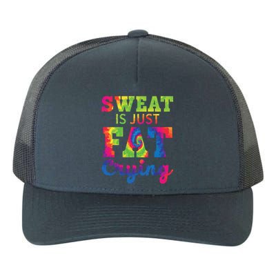 Sweat Is Just Fat Crying Trainer Weightlifting Gym Fitness Gift Yupoong Adult 5-Panel Trucker Hat