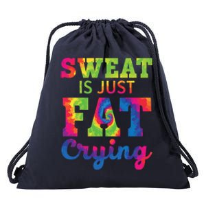 Sweat Is Just Fat Crying Trainer Weightlifting Gym Fitness Gift Drawstring Bag