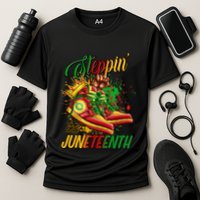 Stepping Into Junenth Like My Ancestors Shoes Great Gift Cooling Performance Crew T-Shirt
