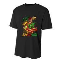 Stepping Into Junenth Like My Ancestors Shoes Great Gift Youth Performance Sprint T-Shirt