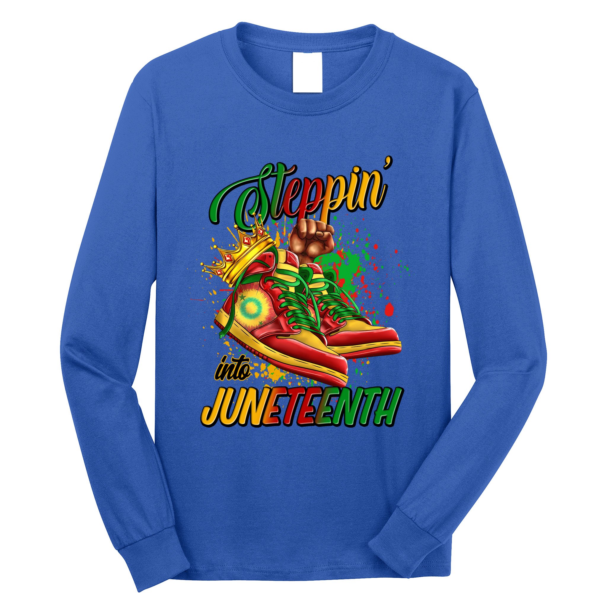 Stepping Into Junenth Like My Ancestors Shoes Great Gift Long Sleeve Shirt