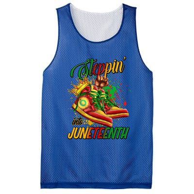 Stepping Into Junenth Like My Ancestors Shoes Great Gift Mesh Reversible Basketball Jersey Tank