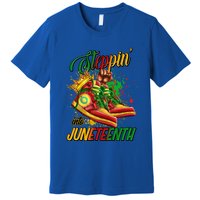 Stepping Into Junenth Like My Ancestors Shoes Great Gift Premium T-Shirt