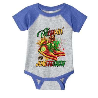 Stepping Into Junenth Like My Ancestors Shoes Great Gift Infant Baby Jersey Bodysuit