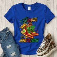 Stepping Into Junenth Like My Ancestors Shoes Great Gift Womens T-Shirt