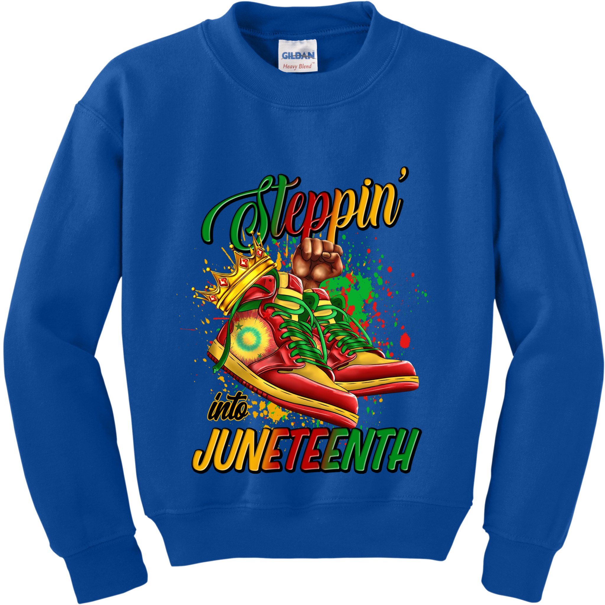 Stepping Into Junenth Like My Ancestors Shoes Great Gift Kids Sweatshirt