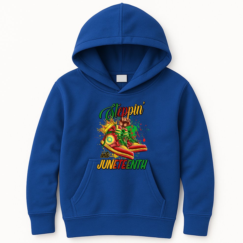 Stepping Into Junenth Like My Ancestors Shoes Great Gift Kids Hoodie