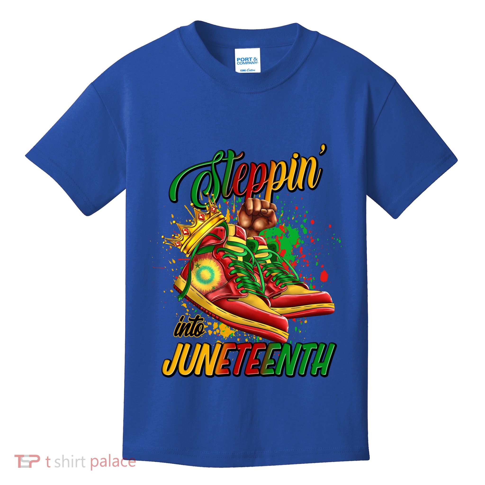 Stepping Into Junenth Like My Ancestors Shoes Great Gift Kids T-Shirt