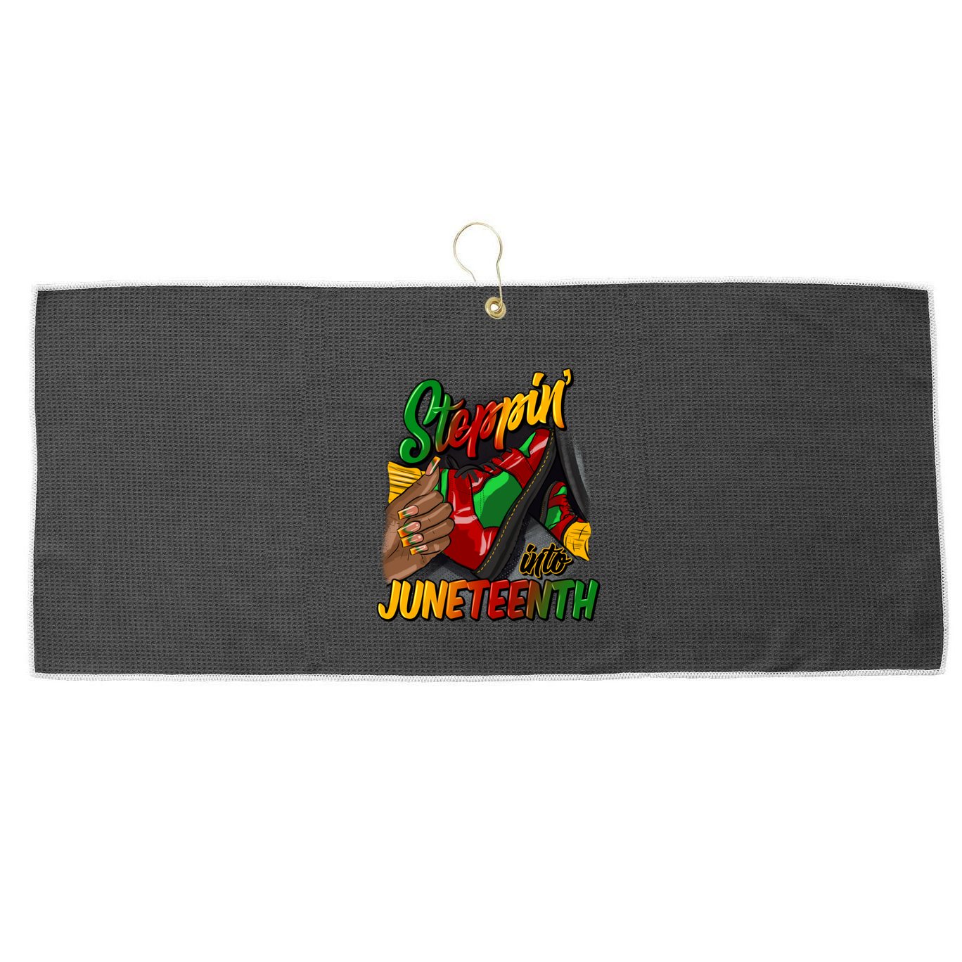 Stepping Into Junenth Remembering My Ancestors Gift Large Microfiber Waffle Golf Towel