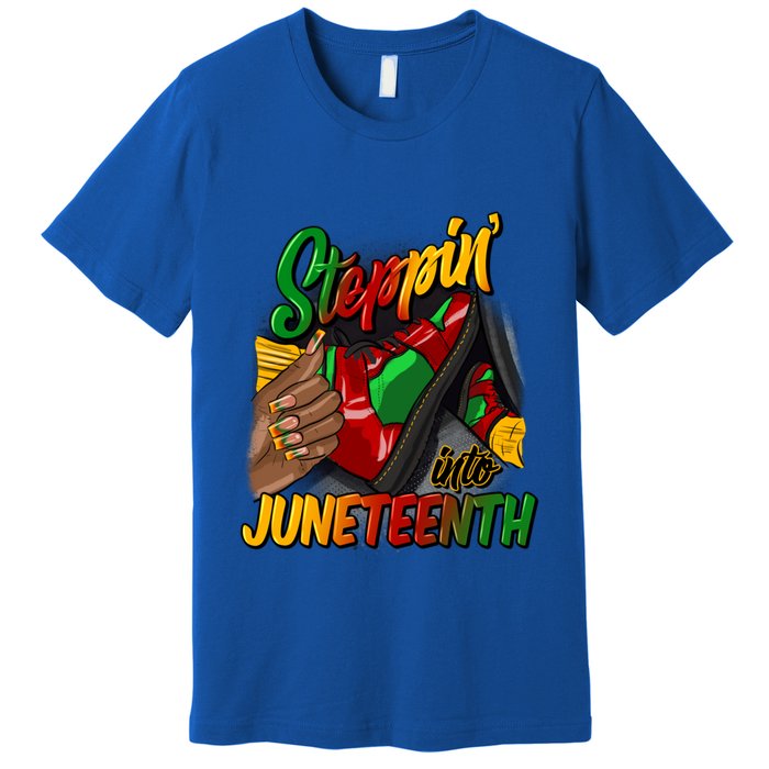 Stepping Into Junenth Remembering My Ancestors Gift Premium T-Shirt