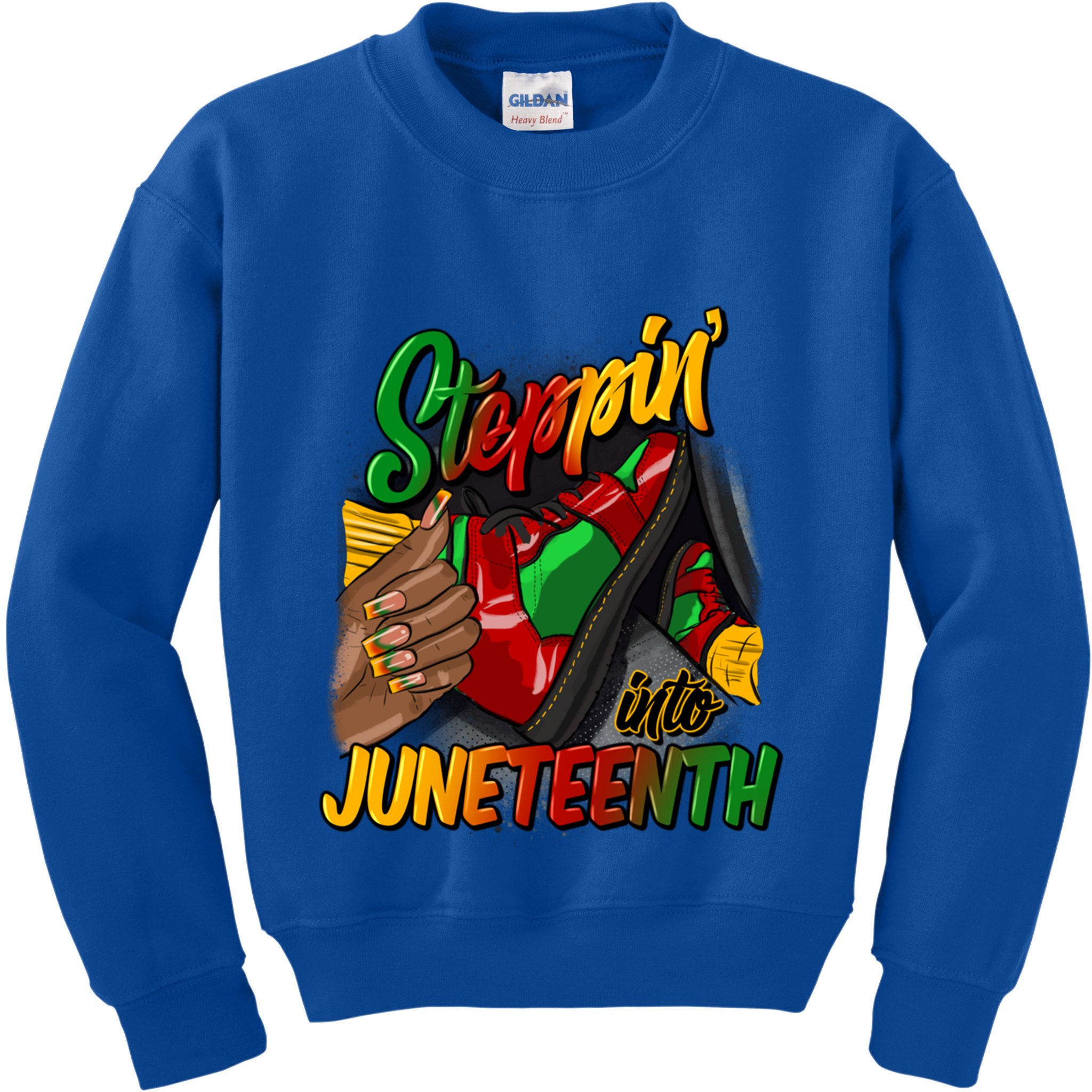 Stepping Into Junenth Remembering My Ancestors Gift Kids Sweatshirt