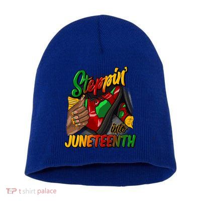 Stepping Into Junenth Remembering My Ancestors Gift Short Acrylic Beanie