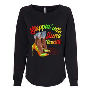 Stepping Into Juneteenth African American Black History Day Womens California Wash Sweatshirt