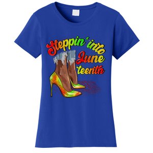 Stepping Into Juneteenth African American Black History Day Women's T-Shirt