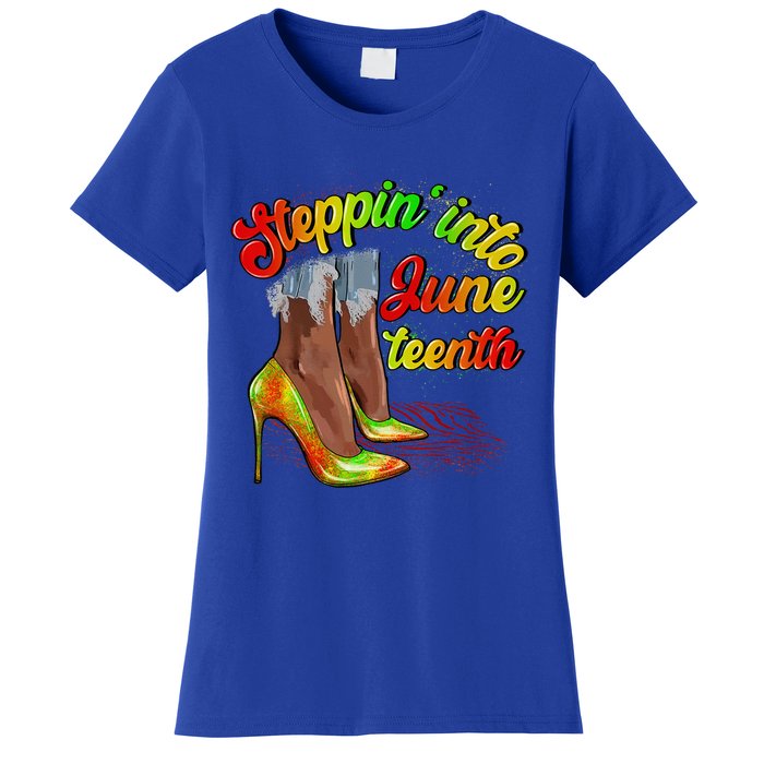 Stepping Into Juneteenth African American Black History Day Women's T-Shirt