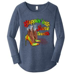 Stepping Into Juneteenth African American Black History Day Women's Perfect Tri Tunic Long Sleeve Shirt